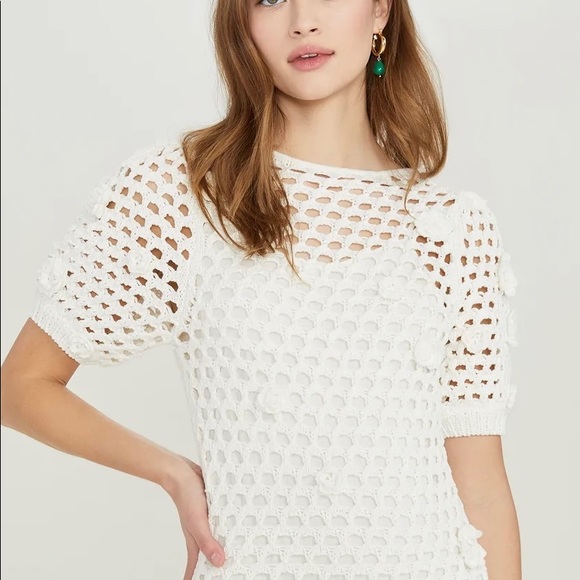 Something Navy Crochet Mini Dress - Picture 3 of 6